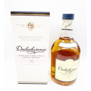 Dalwhinnie single malt scotch whisky bottle