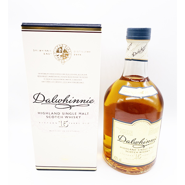 Dalwhinnie single malt scotch whisky bottle