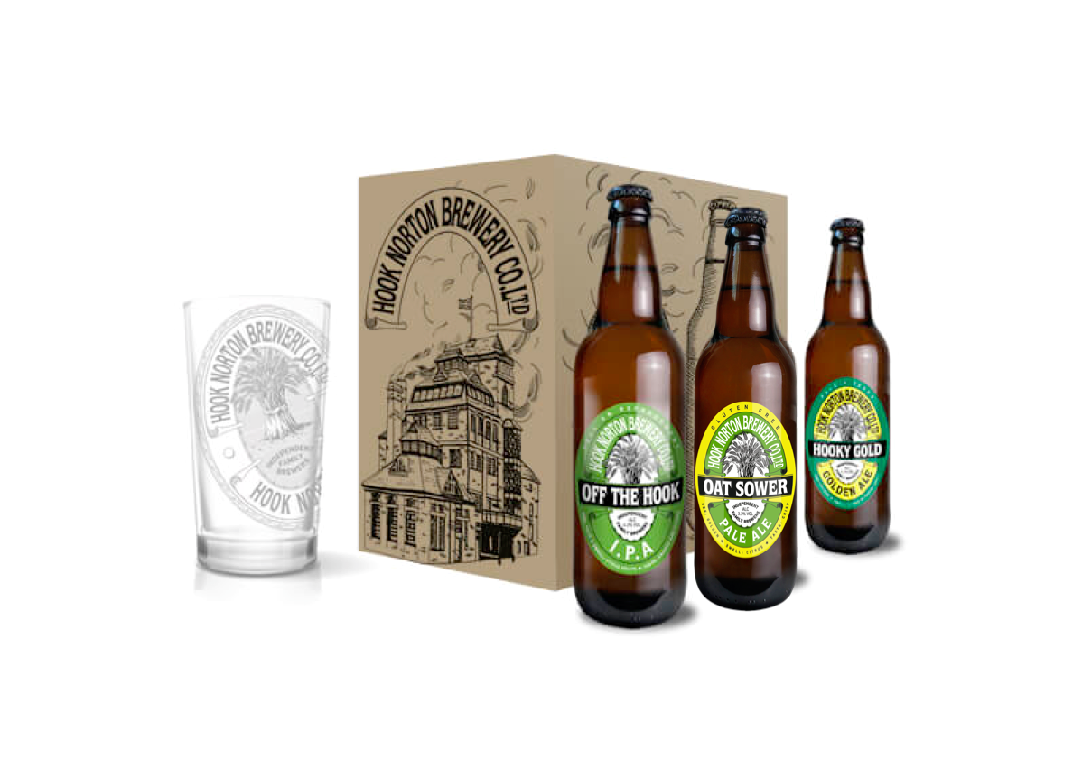 Golden Three Bottle Beer & Pint Glass Pack