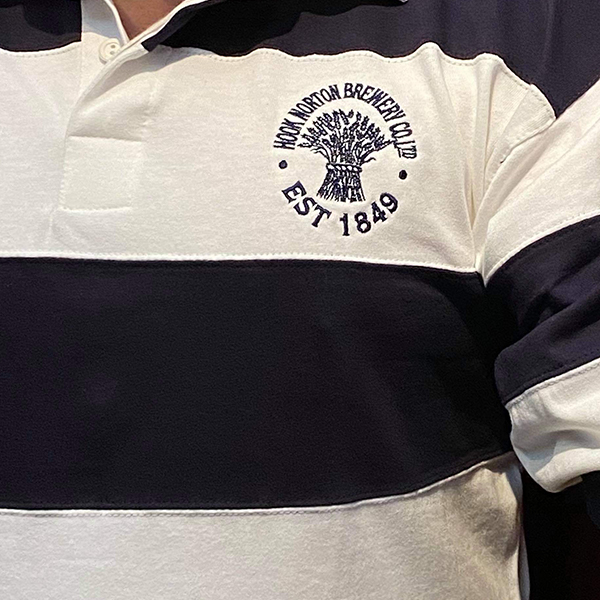 Sewn Stripe Embroidered Hooky Rugby Shirt - Image 2