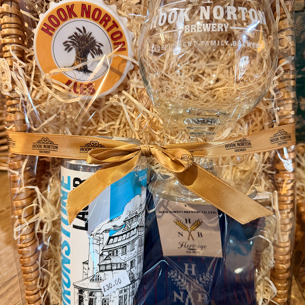 Beer, Bottle Opener, Glass & Blue Socks Hamper
