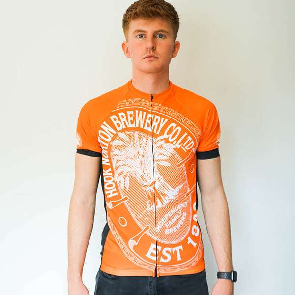 Kalas Hook Norton Brewery Short Sleeve Orange Cycling Jersey